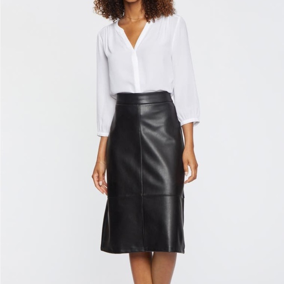 NYDJ Dresses & Skirts - NYDJ Faux leather A-Line Skirt